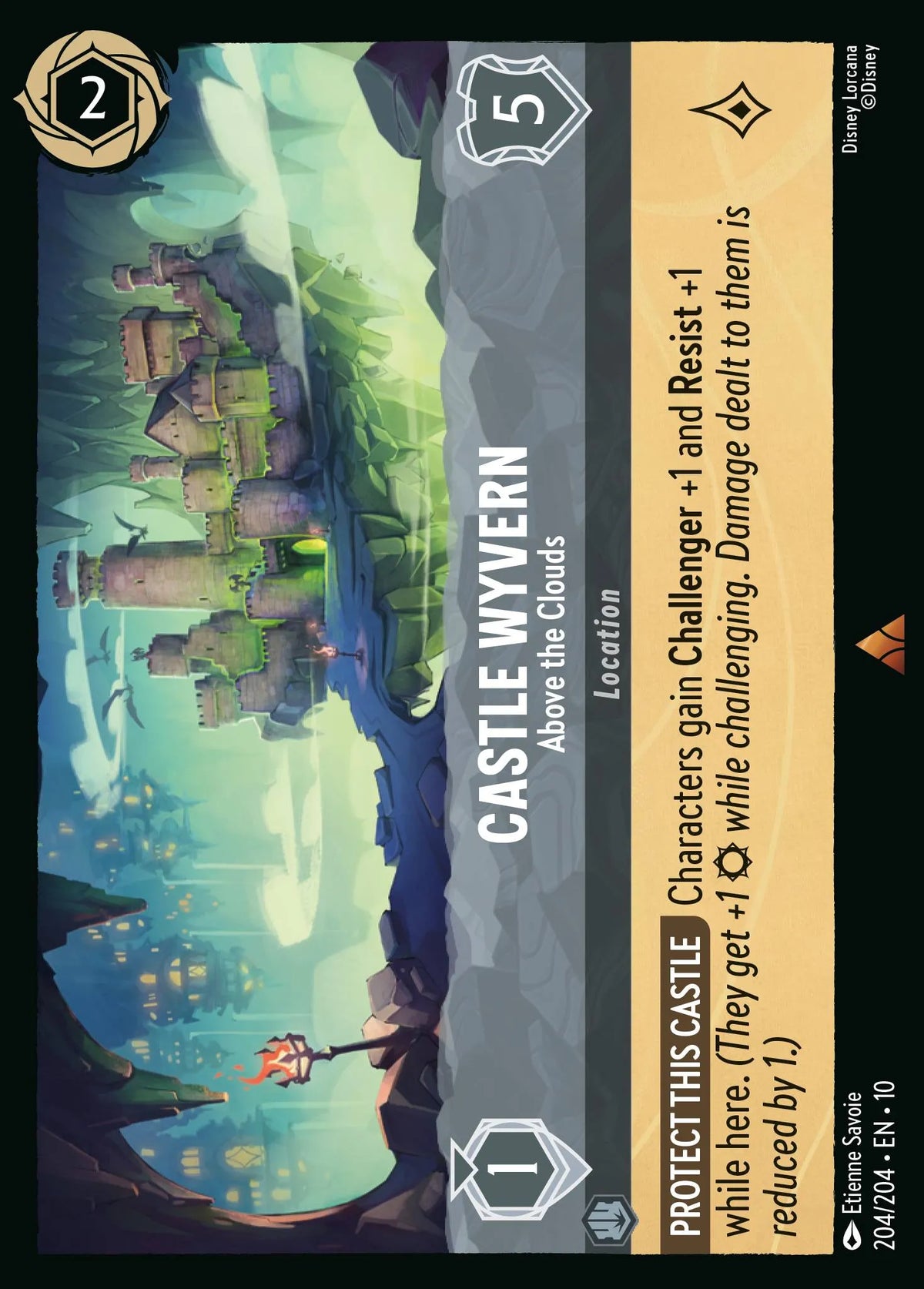 (204/204) Lorcana Whispers in the Well Single: Castle Wyvern - Above the Clouds  Rare