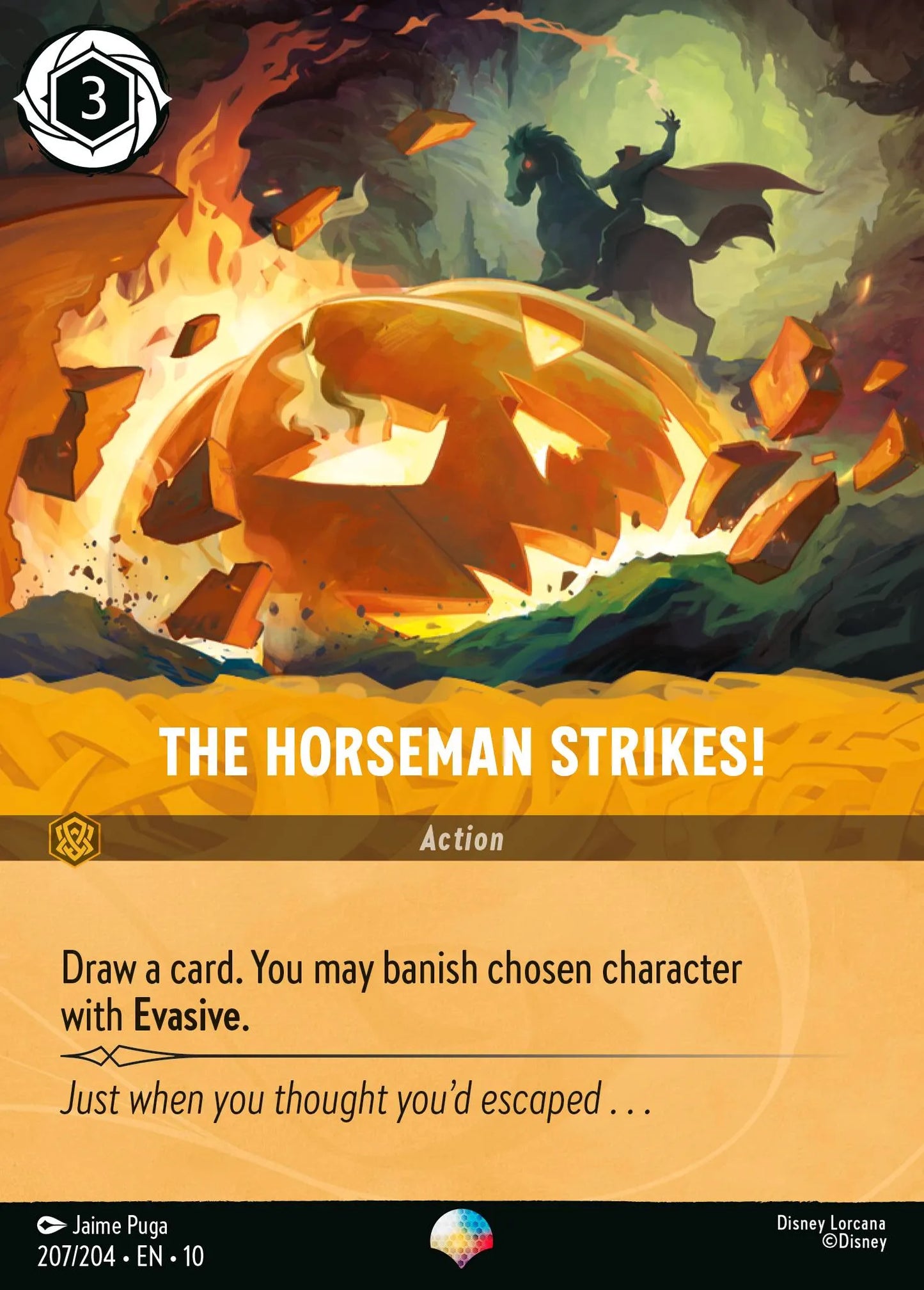 (207/204) Lorcana Whispers in the Well Single: The Horseman Strikes! (V.2)  Epic