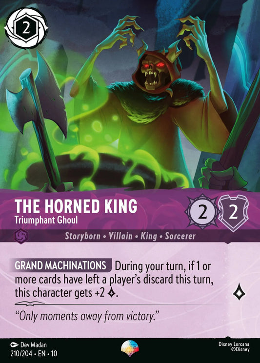 (210/204) Lorcana Whispers in the Well Single: The Horned King - Triumphant Ghoul (V.2)  Epic