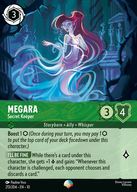 (213/204) Lorcana Whispers in the Well Single: Megara - Secret Keeper (V.2)  Epic