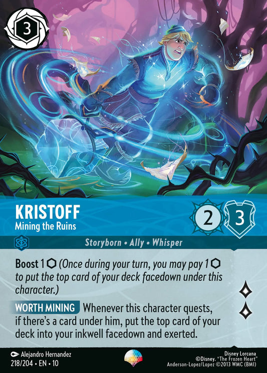 (218/204) Lorcana Whispers in the Well Single: Kristoff - Mining the Ruins (V.2)  Epic