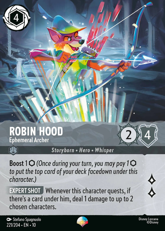 (221/204) Lorcana Whispers in the Well Single: Robin Hood - Ephemeral Archer (V.2)  Epic