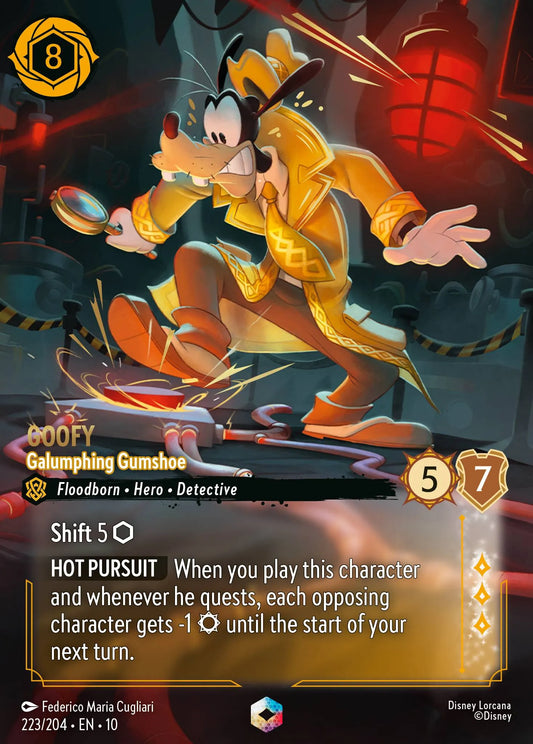 (223/204) Lorcana Whispers in the Well Single: Goofy - Galumphing Gumshoe (V.2)  Enchanted