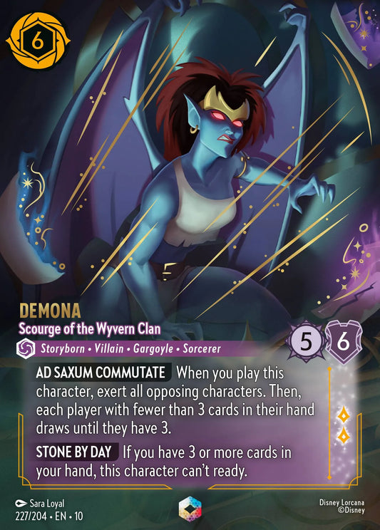 (227/204) Lorcana Whispers in the Well Single: Demona - Scourge of the Wyvern Clan (V.2)  Enchanted