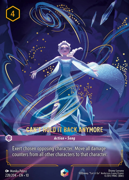 (228/204) Lorcana Whispers in the Well Single: Can't Hold It Back Anymore (V.2)  Enchanted