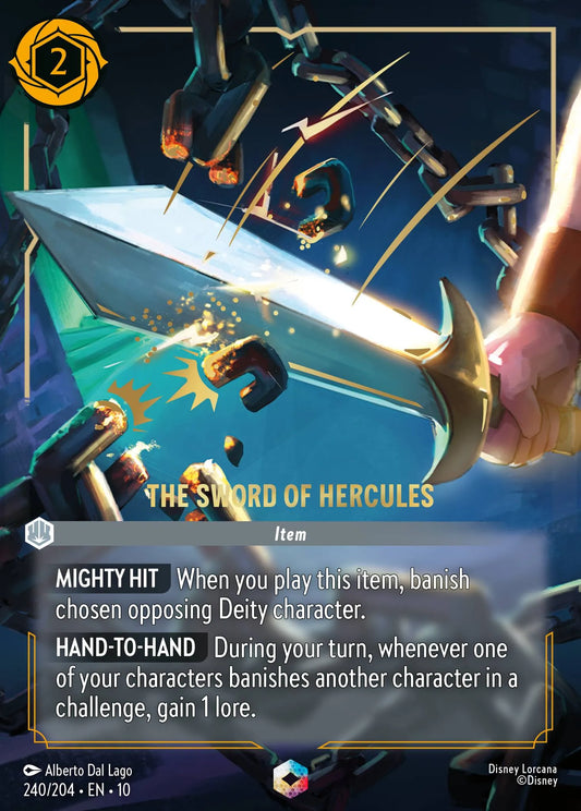 (240/204) Lorcana Whispers in the Well Single: The Sword of Hercules (V.2)  Enchanted
