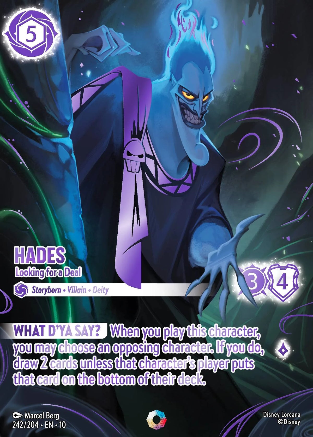 (242/204) Lorcana Whispers in the Well Single: Hades - Looking for a Deal (V.2)  Iconic