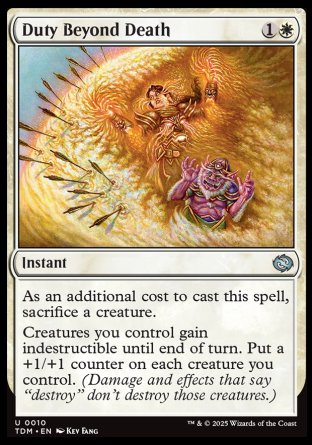 (010) Magic The Gathering Tarkir: Dragonstorm Single: Duty Beyond Death  Uncommon