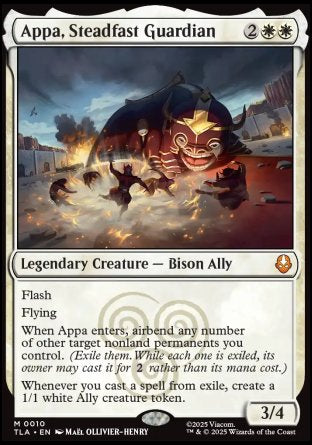 (010) Magic The Gathering Magic: The Gathering | Avatar: The Last Airbender Single: Appa, Steadfast Guardian  Mythic