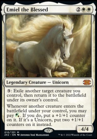 (010) Magic The Gathering Double Masters 2022 Single: Emiel the Blessed Holo Mythic