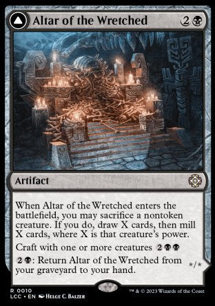 (010) Magic The Gathering Commander: The Lost Caverns of Ixalan Single: Altar of the Wretched // Wretched Bonemass Holo Rare