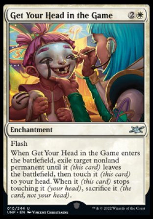 (010) Magic The Gathering Unfinity Single: Get Your Head in the Game Holo Uncommon