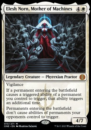 (010) Magic The Gathering Phyrexia: All Will Be One Single: Elesh Norn, Mother of Machines Holo Mythic