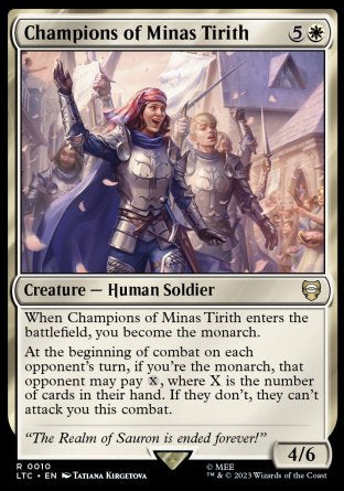 (010) Magic The Gathering Commander: The Lord of the Rings: Tales of Middle-earth Single: Champions of Minas Tirith  Rare