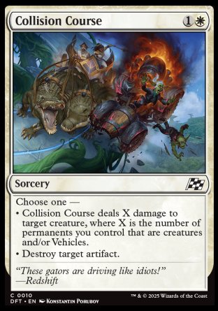 (010) Magic The Gathering Aetherdrift Single: Collision Course  Common