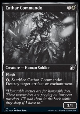 (010) Magic The Gathering Innistrad: Double Feature Single: Cathar Commando  Common