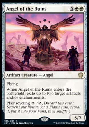(011) Magic The Gathering Commander: Strixhaven Single: Angel of the Ruins Holo Rare