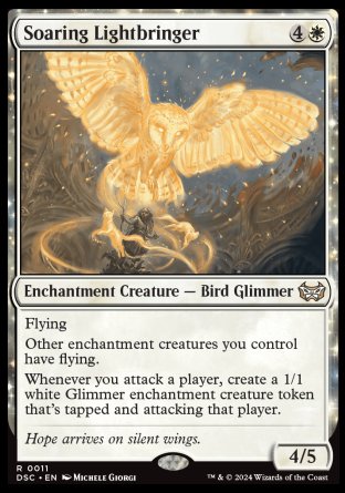 (011) Magic The Gathering Commander: Duskmourn: House of Horror Single: Soaring Lightbringer  Rare