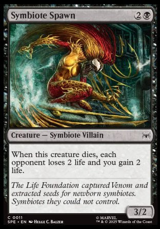 (011) Magic The Gathering Magic: The Gathering | Marvel's Spider-Man: Eternal Single: Symbiote Spawn  Common