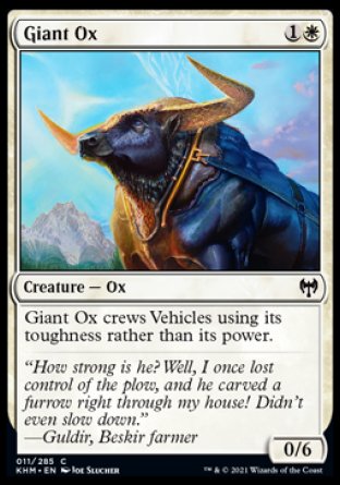 (011/285) Magic The Gathering Kaldheim Single: Giant Ox  Common
