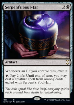 (011) Magic The Gathering Commander: Kaldheim Single: Serpent's Soul-Jar Holo Rare
