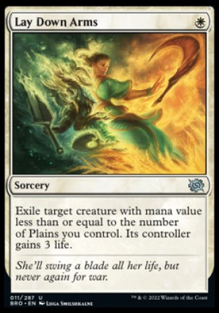 (011) Magic The Gathering The Brothers' War Single: Lay Down Arms  Uncommon
