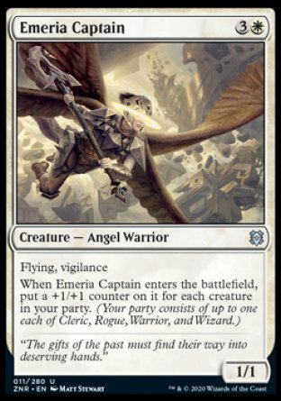 (011/280) Magic The Gathering Zendikar Rising Single: Emeria Captain  Uncommon