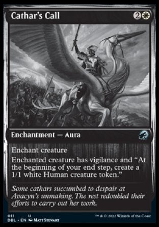 (011) Magic The Gathering Innistrad: Double Feature Single: Cathar's Call  Uncommon