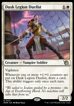 (011) Magic The Gathering March of the Machine Single: Dusk Legion Duelist Holo Rare