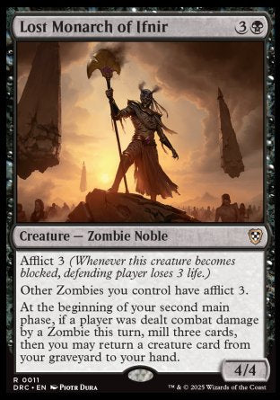 (011) Magic The Gathering Commander: Aetherdrift Single: Lost Monarch of Ifnir  Rare
