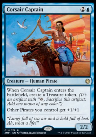 (011) Magic The Gathering Jumpstart Single: Corsair Captain  Rare
