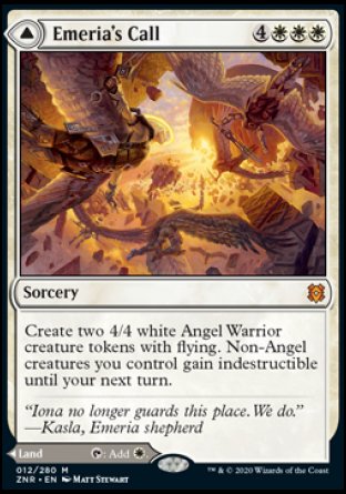(012) Magic The Gathering Zendikar Rising: Promos Single: Emeria's Call // Emeria, Shattered Skyclave Holo Mythic