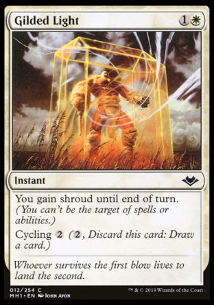 (012/254) Magic The Gathering Modern Horizons Single: Gilded Light Holo Common