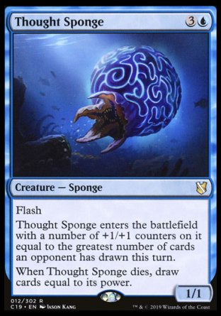 (012) Magic The Gathering Commander 2019 Single: Thought Sponge  Rare
