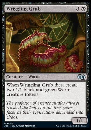 (012) Magic The Gathering Foundations Jumpstart Single: Wriggling Grub  Uncommon