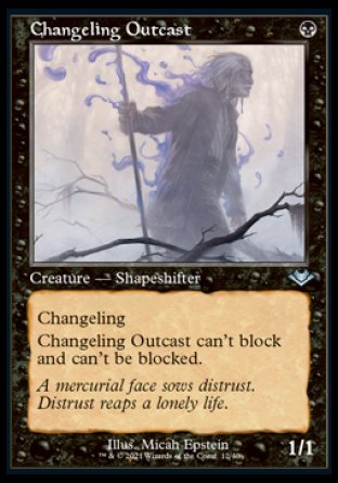 (012) Magic The Gathering Modern Horizons: Retro Frame Cards Single: Changeling Outcast (V.2) Holo Uncommon