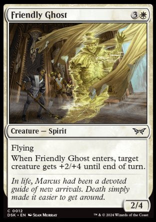 (012) Magic The Gathering Duskmourn: House of Horror Single: Friendly Ghost  Common