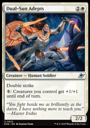 (012) Magic The Gathering Edge of Eternities Single: Dual-Sun Adepts Holo Uncommon