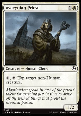 (012) Magic The Gathering Innistrad Remastered Single: Avacynian Priest  Common
