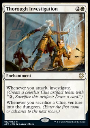 (012) Magic The Gathering Commander: Adventures in the Forgotten Realms Single: Thorough Investigation  Rare