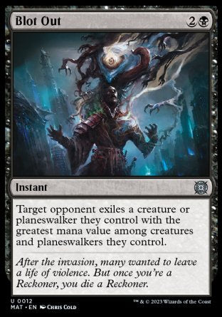 (012) Magic The Gathering March of the Machine: The Aftermath Single: Blot Out Holo Uncommon