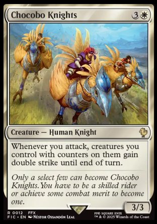(012) Magic The Gathering Commander: Magic: The Gathering - FINAL FANTASY Single: Chocobo Knights  Rare