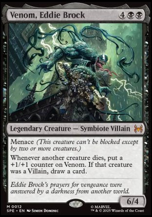 (012) Magic The Gathering Magic: The Gathering | Marvel's Spider-Man: Eternal Single: Venom, Eddie Brock Holo Mythic