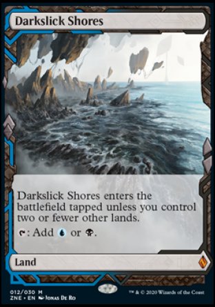 (012/030) Magic The Gathering Zendikar Rising Expeditions Single: Darkslick Shores Holo Mythic