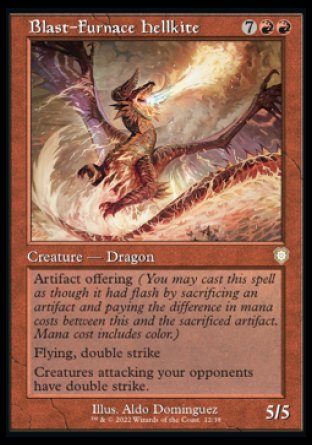 (012) Magic The Gathering Commander: The Brothers' War Single: Blast-Furnace Hellkite  Rare