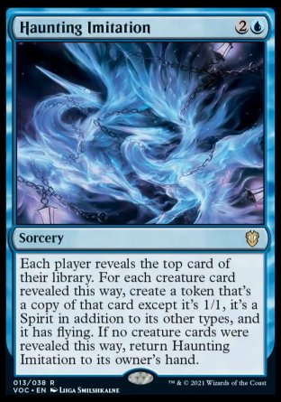 (013) Magic The Gathering Commander: Innistrad: Crimson Vow Single: Haunting Imitation (V.1)  Rare