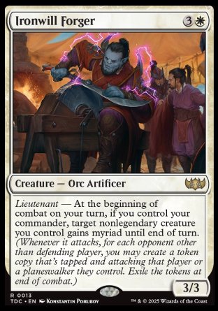 (013) Magic The Gathering Commander: Tarkir: Dragonstorm Single: Ironwill Forger  Rare