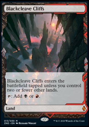 (013/030) Magic The Gathering Zendikar Rising Expeditions Single: Blackcleave Cliffs Holo Mythic