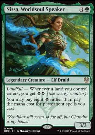 (013) Magic The Gathering Commander: Aetherdrift Single: Nissa, Worldsoul Speaker  Rare