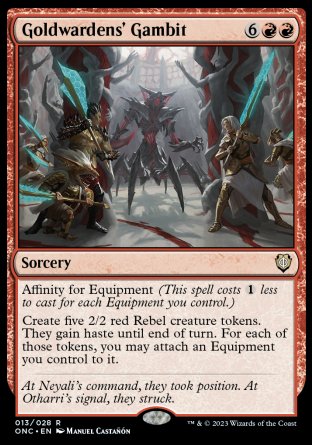 (013) Magic The Gathering Commander: Phyrexia: All Will Be One Single: Goldwardens' Gambit  Rare